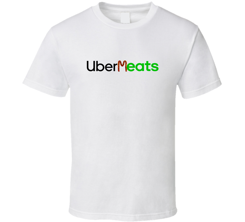 Uber Meats Driver Two Sided Print Funny Gift  Spoof T Shirt