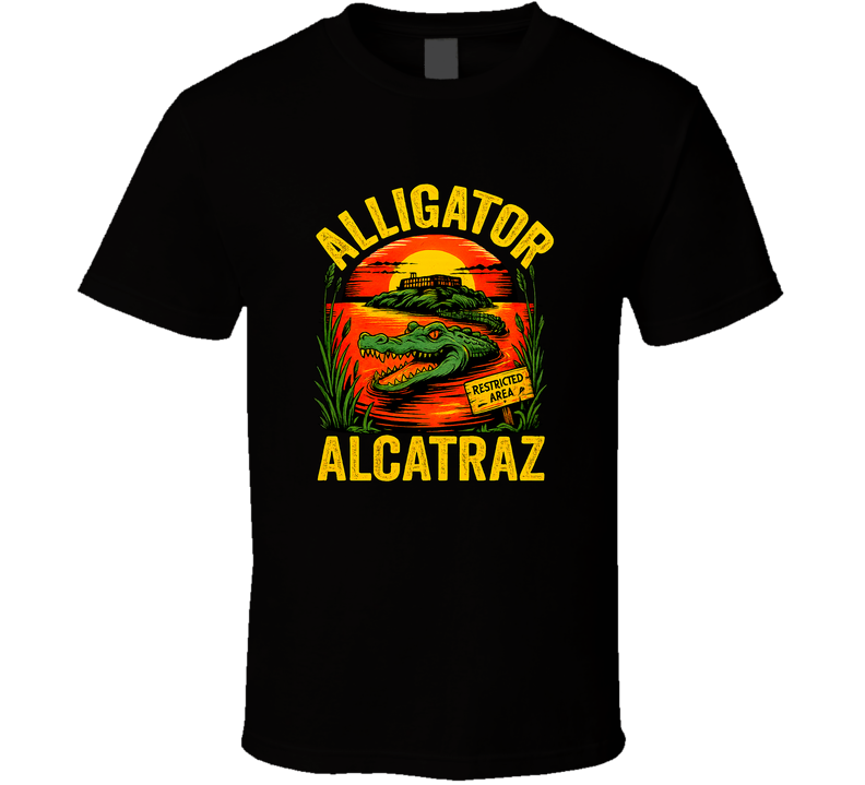 Alligator Alcatraz Funny Florid Everglades Trending Gift Black T Shirt Alligator Alcatraz Funny Florid Everglades Trending Gift Black T Shirt