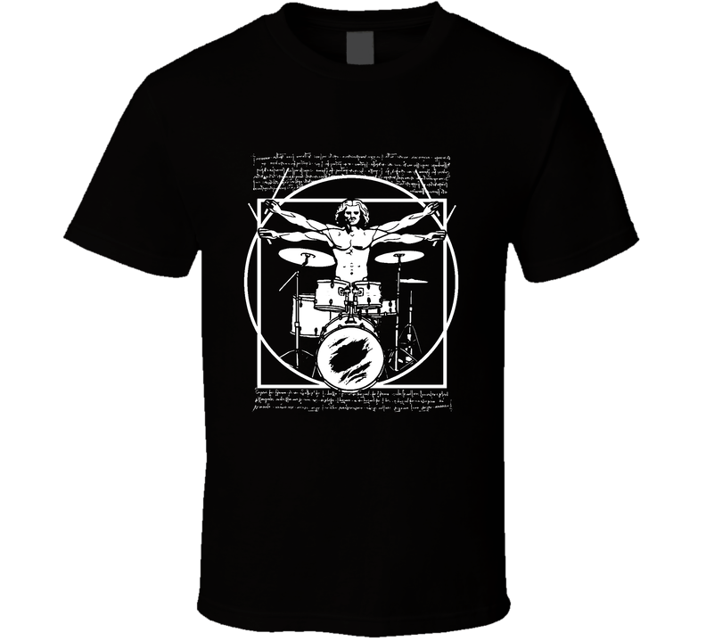 Leonardo Da Vinci Renaissance Drummer Funny Gift Drums Trending T Shirt