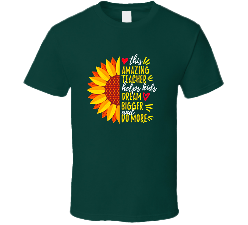 This Amazing Teacher Helps Kids Dream Bigger School Education Gift T Shirt