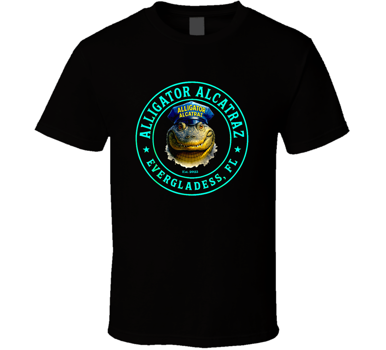 Alligator Alcatraz Everglades Fl Funny Ice Detention Swamp Black Shirt Trending Gift T Shirt
