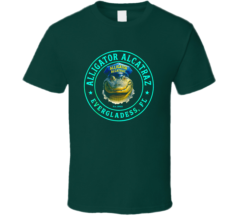 Alligator Alcatraz Everglades Fl Funny Ice Detention Swamp Green Shirt Trending Gift T Shirt