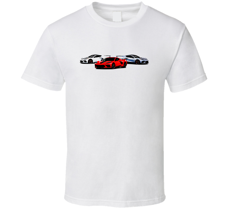 2026 C8 ZR01X Vette Trio Muscle Car Sports Car Gift American Trending  T Shirt