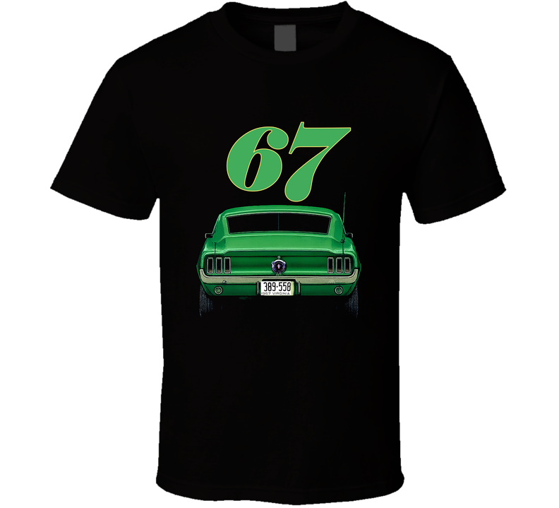 67 Mustang Fastback Rear View Lime Gold Classic Muscle Pony Car Gift T Shirt 67 Mustang Fastback Rear View Lime Gold Classic Muscle Pony Car Gift T Shirt