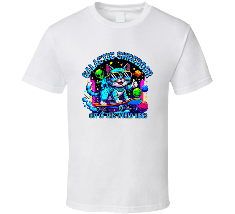 Galactic Shredder Out Of This World Vibes Cool Cat Space Skater Funny Skateboard Gift T Shirt Galactic Shredder Out Of This World Vibes Cool Cat Space Skater Funny Skateboard Gift T Shirt