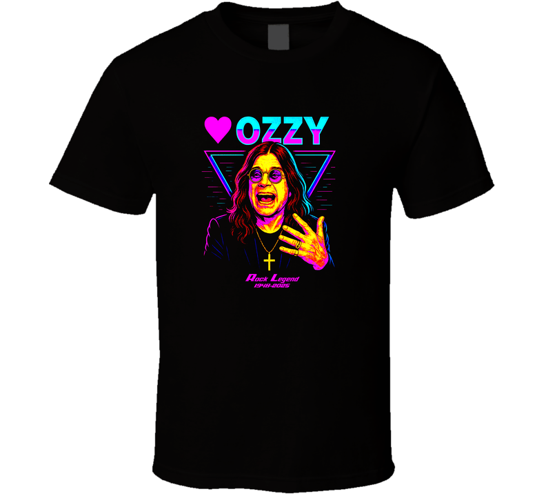 Love Ozzy Rock Legend 1948 2025 Metal Music Gift T Shirt