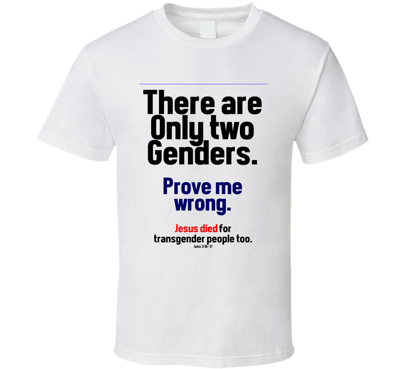 There Are Only Two Genders Prove Me Wrong Funny Christian Gift T Shirt