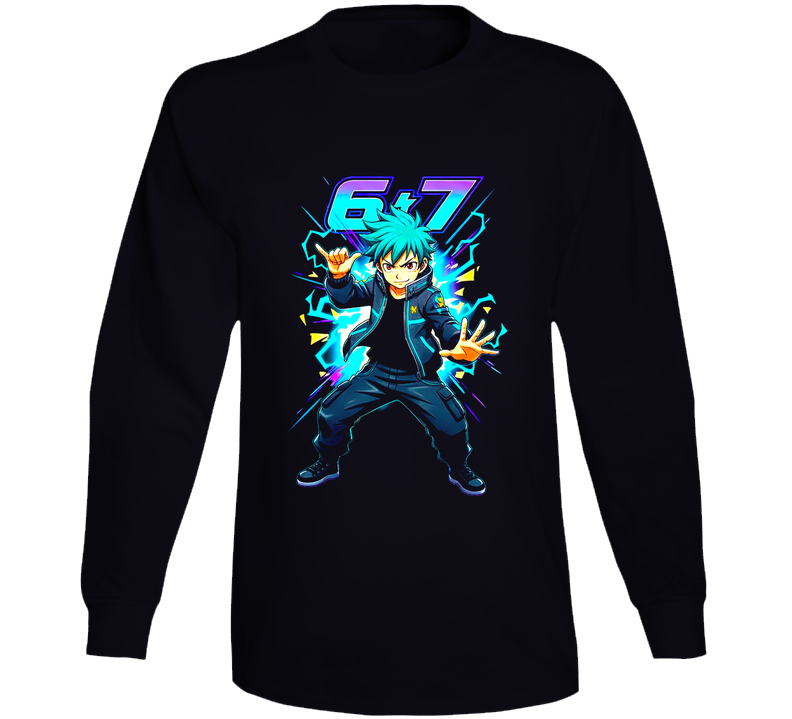 Six Seveen Trending 6 7 Anime Funny 67 Gift Long Sleeve T Shirt Six Seveen Trending 6 7 Anime Funny 67 Gift Long Sleeve T Shirt