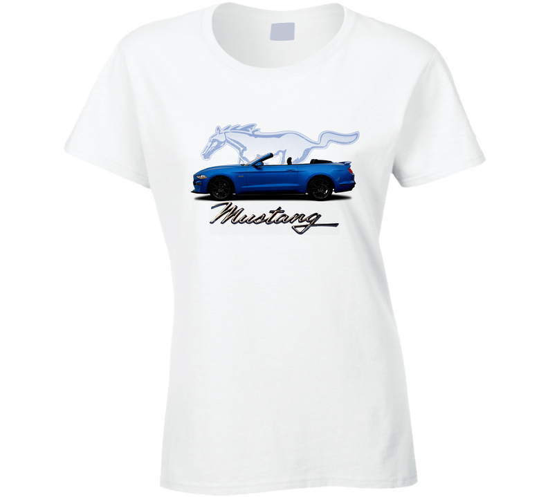 2019 Mustang Gt Convertible Muscle Pony Car Gift Ladies T Shirt
