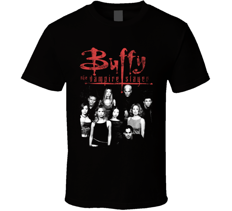 Buffy The Vampire Slayer Cast 90s Tv Show Worn Look T Shirt