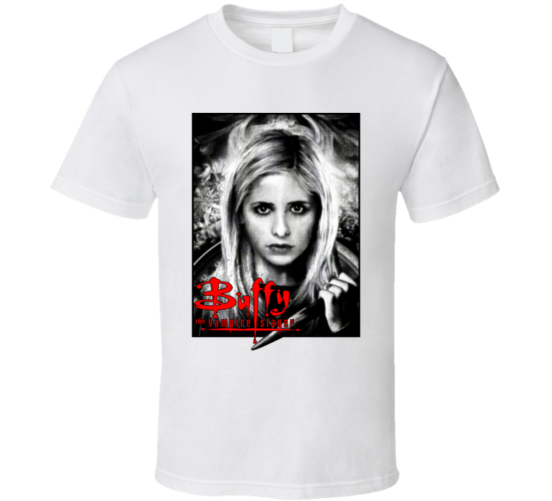 Buffy The Vampire Slayer 90s Tv Show Half Tone T Shirt