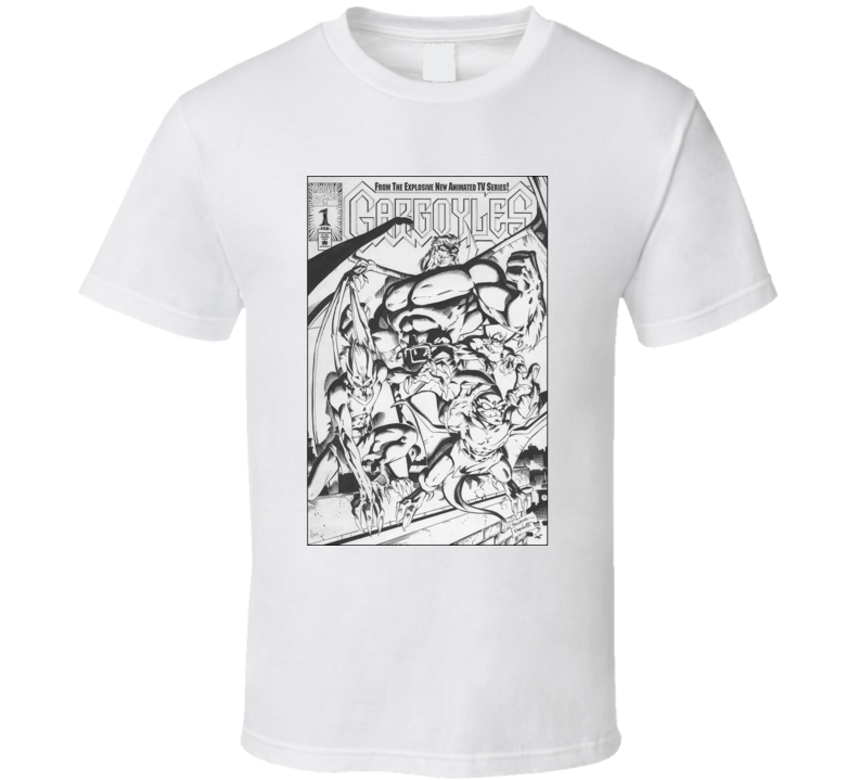Gargoyles Colorable Cover 90s Monster Kids Tv Show Cartoon T Shirt