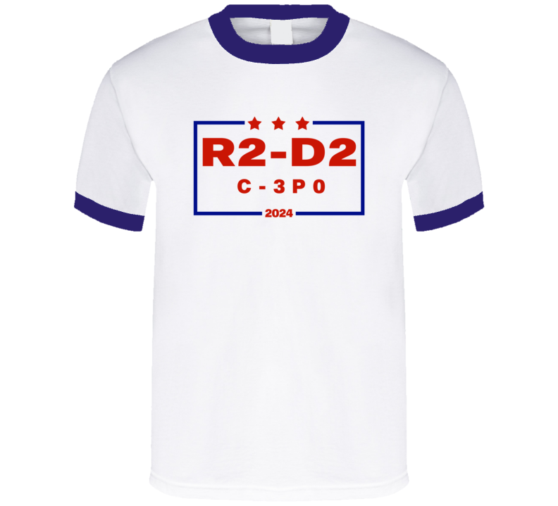 R2-d2 And C-3p0 For President 2024 Star Wars Movie T Shirt