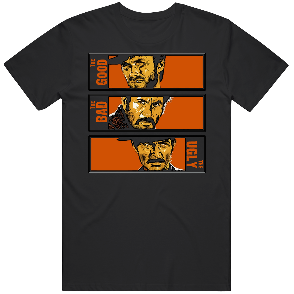 The Good The Bad The Ugly Western Retro Movie T Shirt