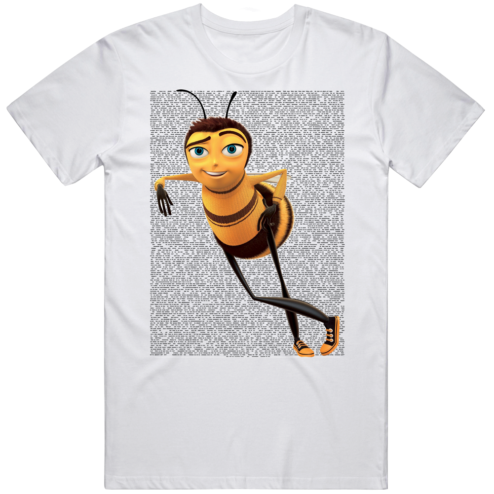 Bee Movie Script T Shirt Unisex Xsm-6xl Funny Character Awesome Tee T Shirt Bee Movie Script T Shirt Unisex Xsm-6xl Funny Character Awesome Tee T Shirt