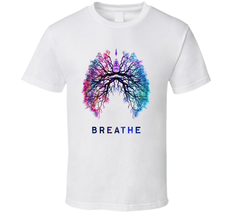 Breathe Lungs Blue Pink cancer T Shirt Breathe Lungs Blue Pink cancer T Shirt