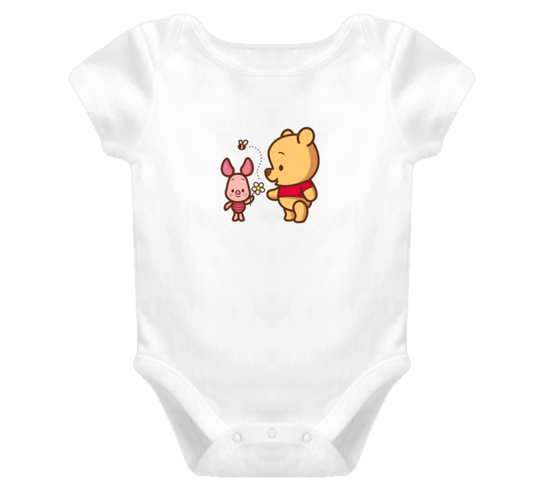 Winnie the pooh piglet white baby Baby One Piece Winnie the pooh piglet white baby Baby One Piece