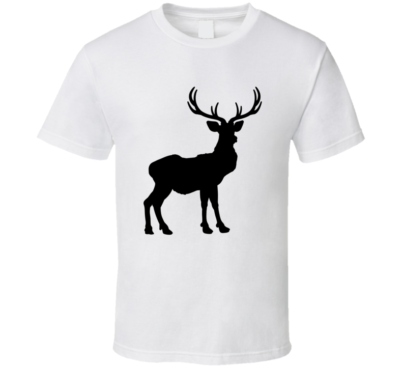 Christmas Reindeer Silhouette Gift Holidays T Shirt