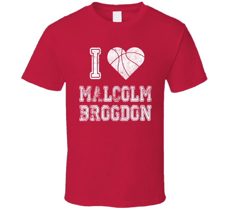 I Love Malcolm Brogdon Milwaukee Basketball Team Player Fan T Shirt