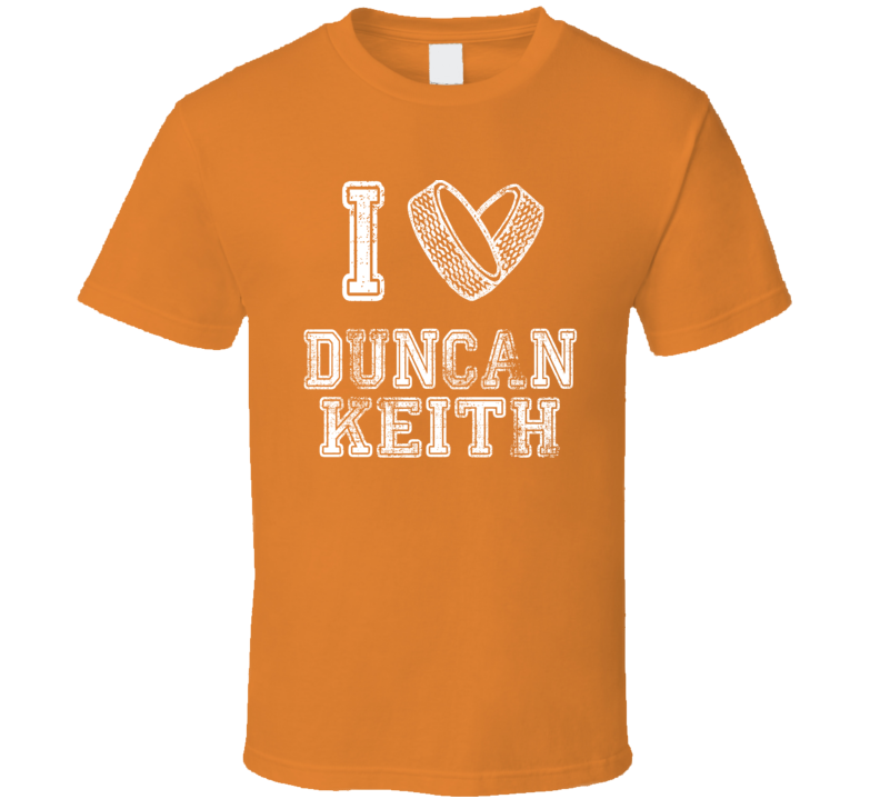 I Love Puck Duncan Keith Hockey Player Fan T Shirt