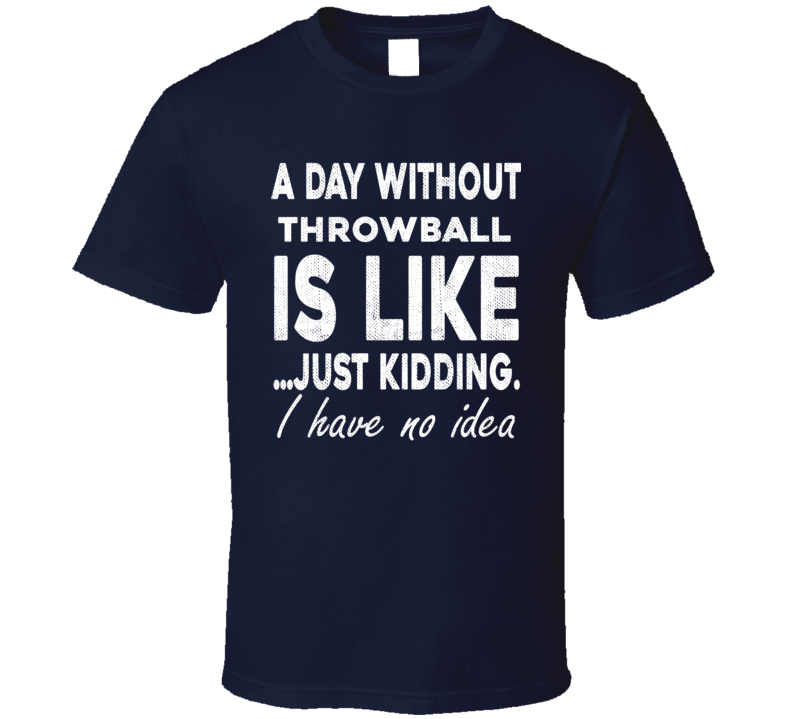 A Day Without Throwball Funny Sports Gift Worn Look T Shirt