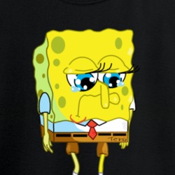 Spongebob Sponge Bob Square Pants Cartoon Character Fan Crying Sad T Shirt 34368088