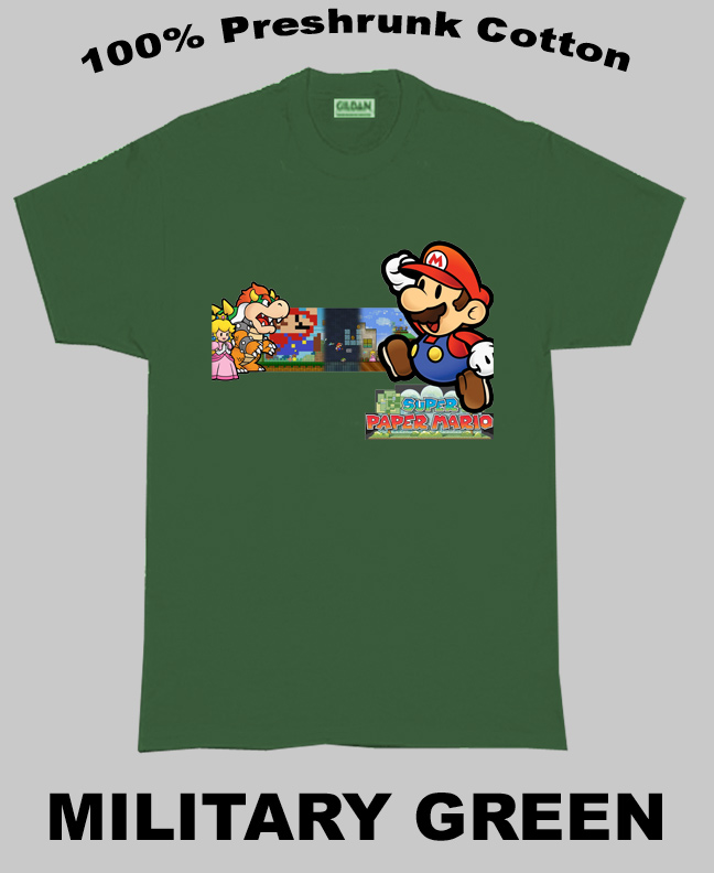 Super Paper Mario Nintendo Game T Shirt Super Paper Mario Nintendo Game T Shirt