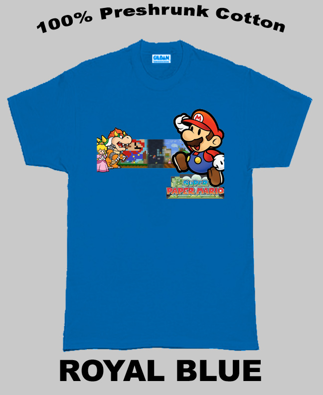 Super Paper Mario Nintendo Game T Shirt Super Paper Mario Nintendo Game T Shirt