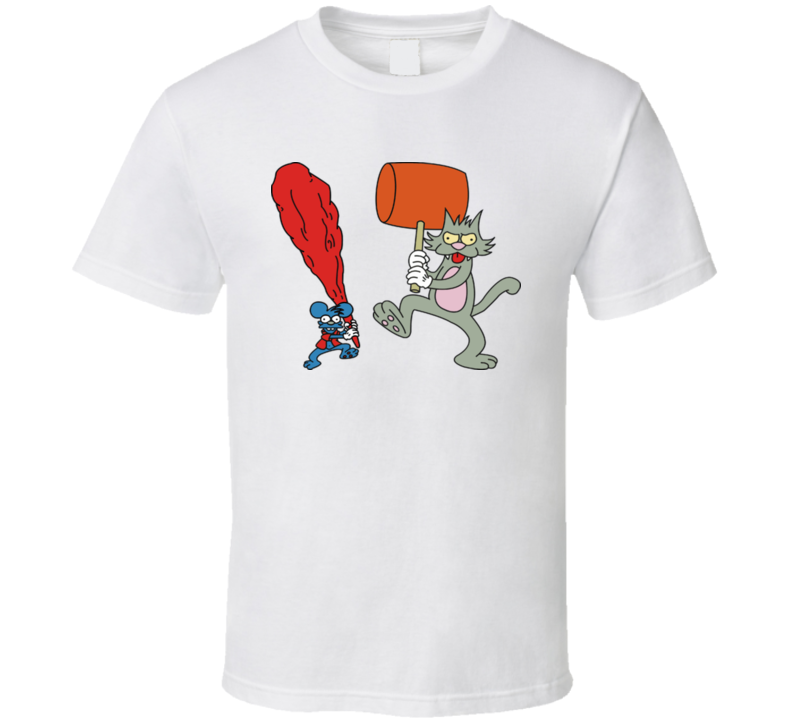 Itchy And Scratchy The Simpsons Funny T Shirt