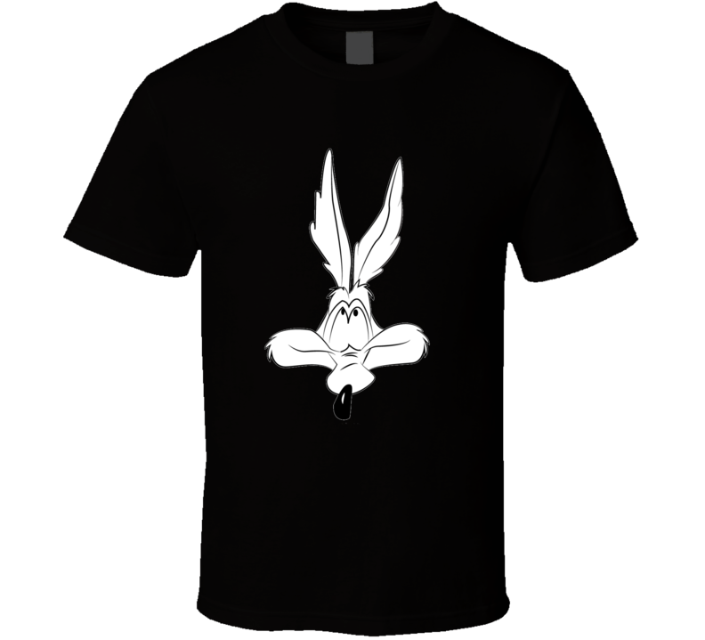 Wile E Coyote Head Looney Tunes Black and White Graphic T Shirt Wile E Coyote Head Looney Tunes Black and White Graphic T Shirt