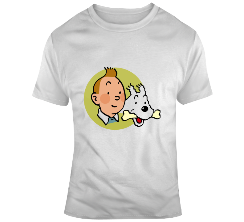 Tintin Tin Tin & Dog Adventure Movie Comic Graphic T Shirt Tintin Tin Tin & Dog Adventure Movie Comic Graphic T Shirt