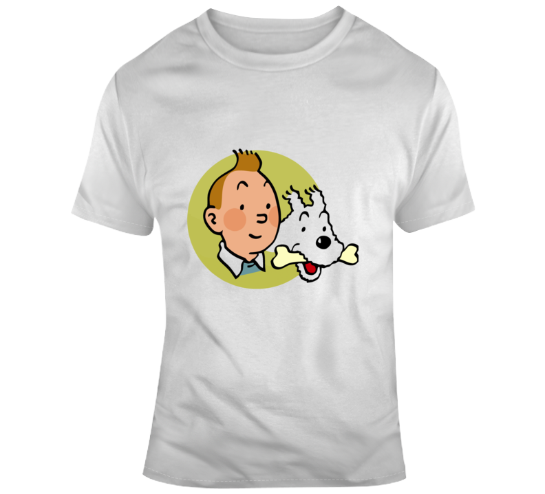 Tintin Tin Tin & Dog Adventure Movie Comic Graphic T Shirt