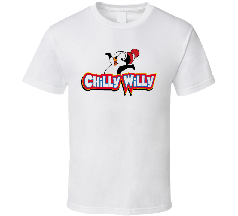Chilly Willy Retro Cartoon White Graphic T Shirt Chilly Willy Retro Cartoon White Graphic T Shirt