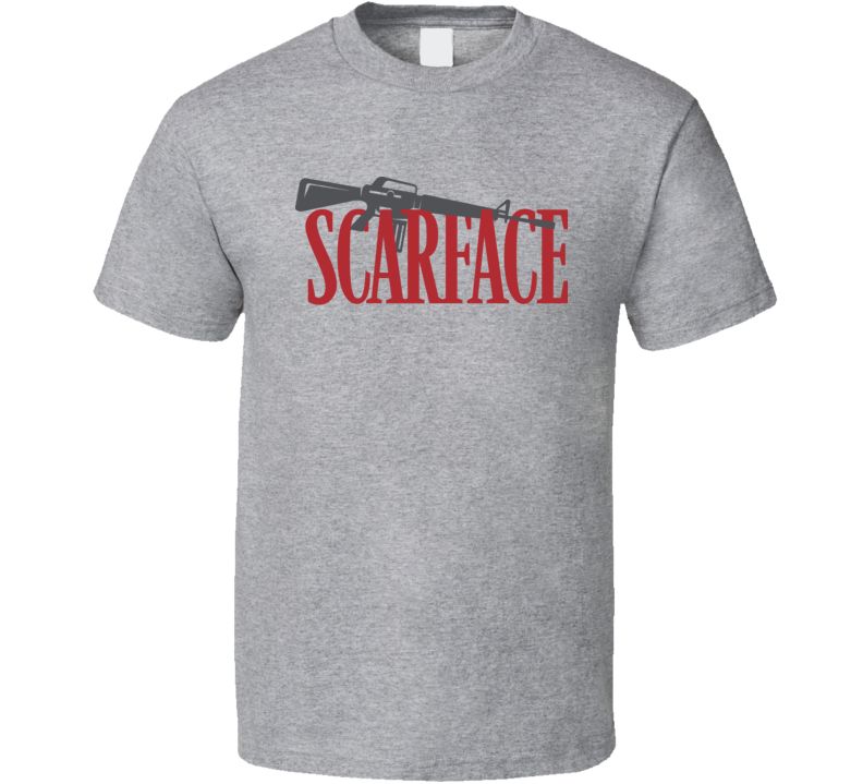 Scarface Movie Logo Gun T Shirt