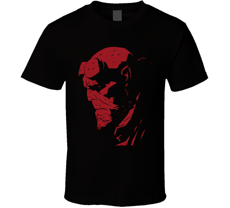 Hellboy Comic Anime Black Graphic T Shirt