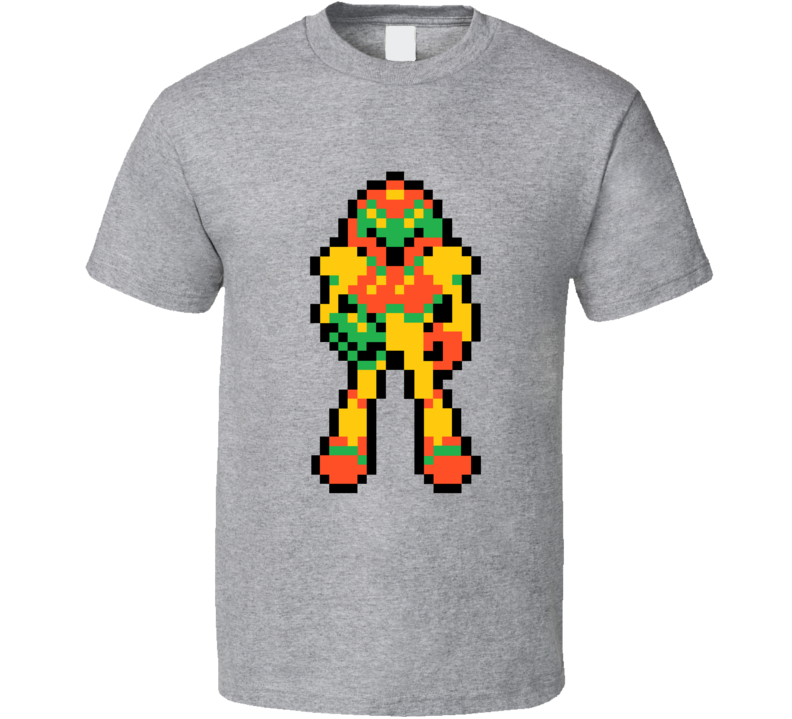 Metroid Samus 8-bit classic Nintendo video game T-Shirt