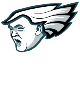 Donald Trump Philadelphia Football Logo Funny Mashup Sports Fan Political Humor T Shirt