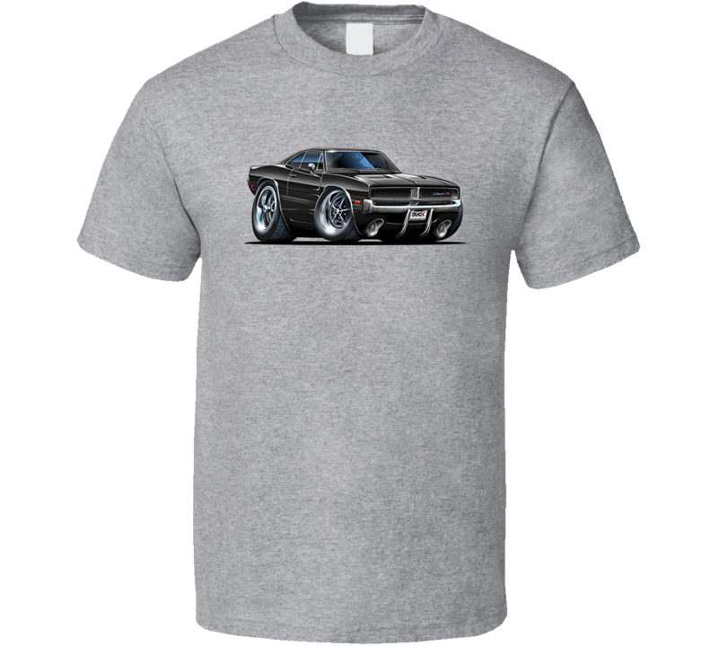 1969 1970 Dodge Charger RT Cool Cartoon Muscle Car T Shirt