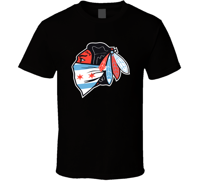 Chicago Hockey Logo Chiraq Flag Bandana Cool Mashup Sports Team T Shirt Chicago Hockey Logo Chiraq Flag Bandana Cool Mashup Sports Team T Shirt