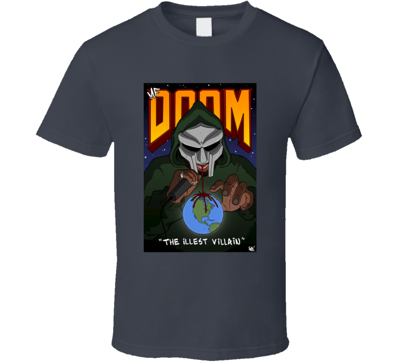 MF Doom The Illest Villain Album Cover Underground Rap Hip Hop Music T Shirt MF Doom The Illest Villain Album Cover Underground Rap Hip Hop Music T Shirt