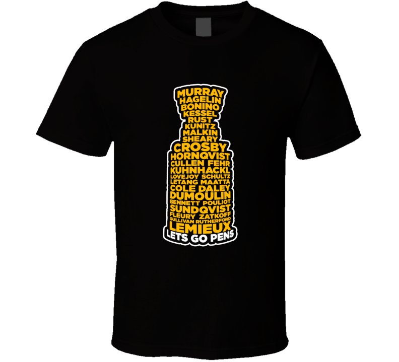 Pittsburgh Hockey Stanley Cup Player Names Lets Go Pens Cool Sports Team Fan T Shirt Pittsburgh Hockey Stanley Cup Player Names Lets Go Pens Cool Sports Team Fan T Shirt