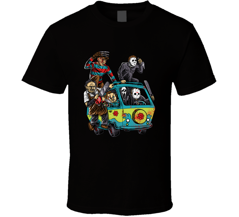 The Massacre Machine Funny Horror Movie Killers Scooby Doo Mashup Movie T Shirt The Massacre Machine Funny Horror Movie Killers Scooby Doo Mashup Movie T Shirt