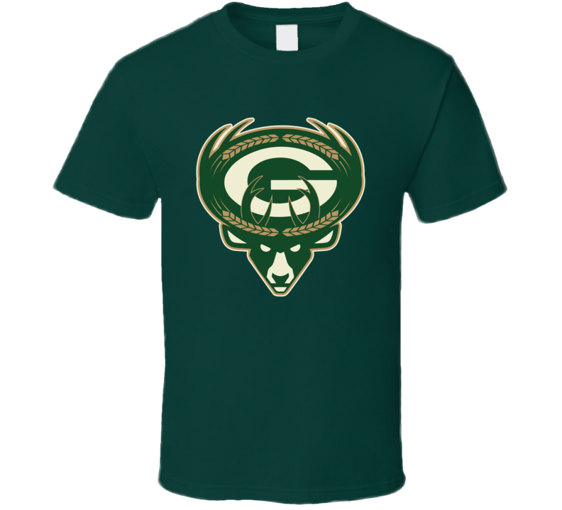 Green Bay Milwaukee Sports Team Logo Mashup Packers Bucks Brewers Fan T Shirt Green Bay Milwaukee Sports Team Logo Mashup Packers Bucks Brewers Fan T Shirt