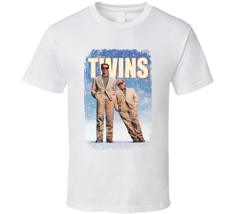Twins Danny Devito Arnold Schwarzenegger Classic Comedy Movie Poster T Shirt Twins Danny Devito Arnold Schwarzenegger Classic Comedy Movie Poster T Shirt
