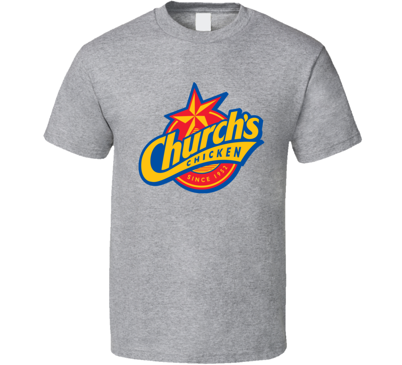 Church's Chicken Cool Fast Food Restaurant Brand Logo T Shirt Church's Chicken Cool Fast Food Restaurant Brand Logo T Shirt