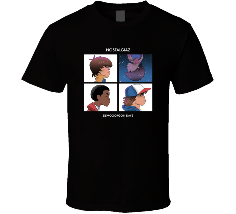 Nostalgiaz Demogorgon Days Stranger Things Gorillaz Mashup T Shirt Nostalgiaz Demogorgon Days Stranger Things Gorillaz Mashup T Shirt