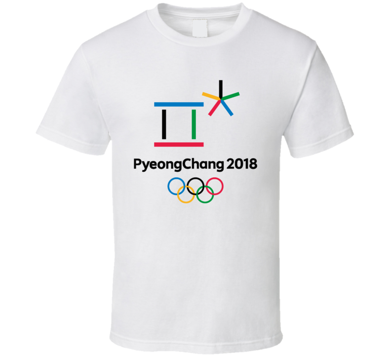Pyeongchang 2018 Winter Olympics Logo Cool Fan T Shirt Pyeongchang 2018 Winter Olympics Logo Cool Fan T Shirt