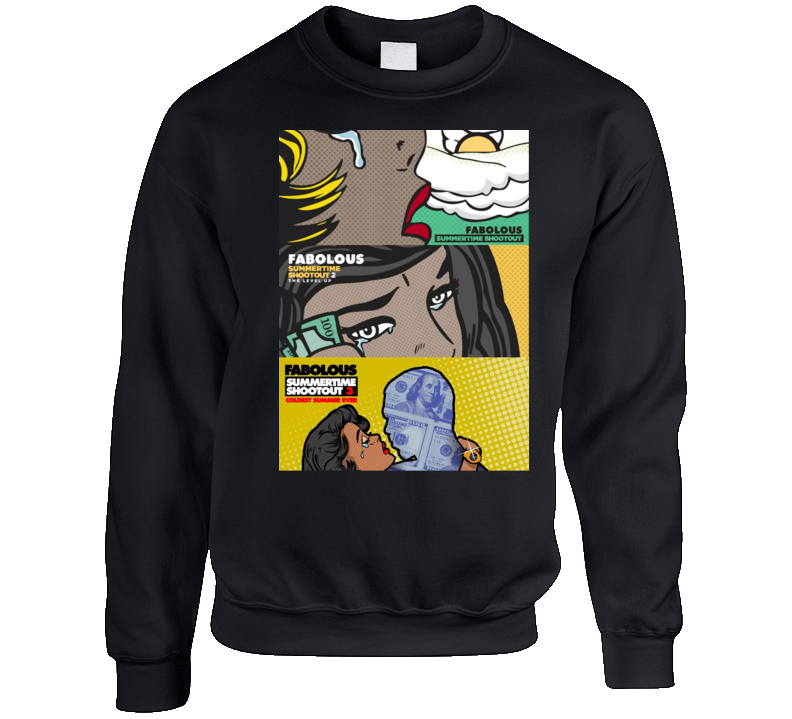 Summertime Shootout 1 2 3 Album Cover Mashup Fabolous Rap Hip Hop Music Fan Crewneck Sweatshirt Summertime Shootout 1 2 3 Album Cover Mashup Fabolous Rap Hip Hop Music Fan Crewneck Sweatshirt