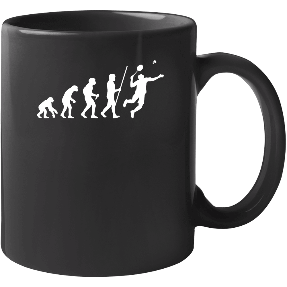 Badminton Player Evolution Funny Hobby Mug Badminton Player Evolution Funny Hobby Mug