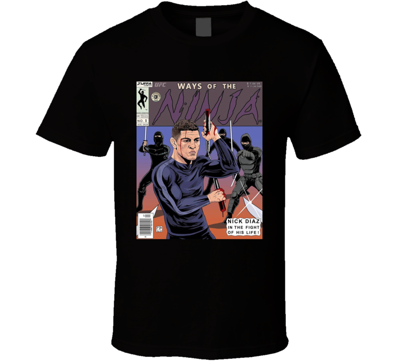 Nick Diaz Ways Of The Ninja Comic Book Style Mma Fighter Fan T Shirt Nick Diaz Ways Of The Ninja Comic Book Style Mma Fighter Fan T Shirt